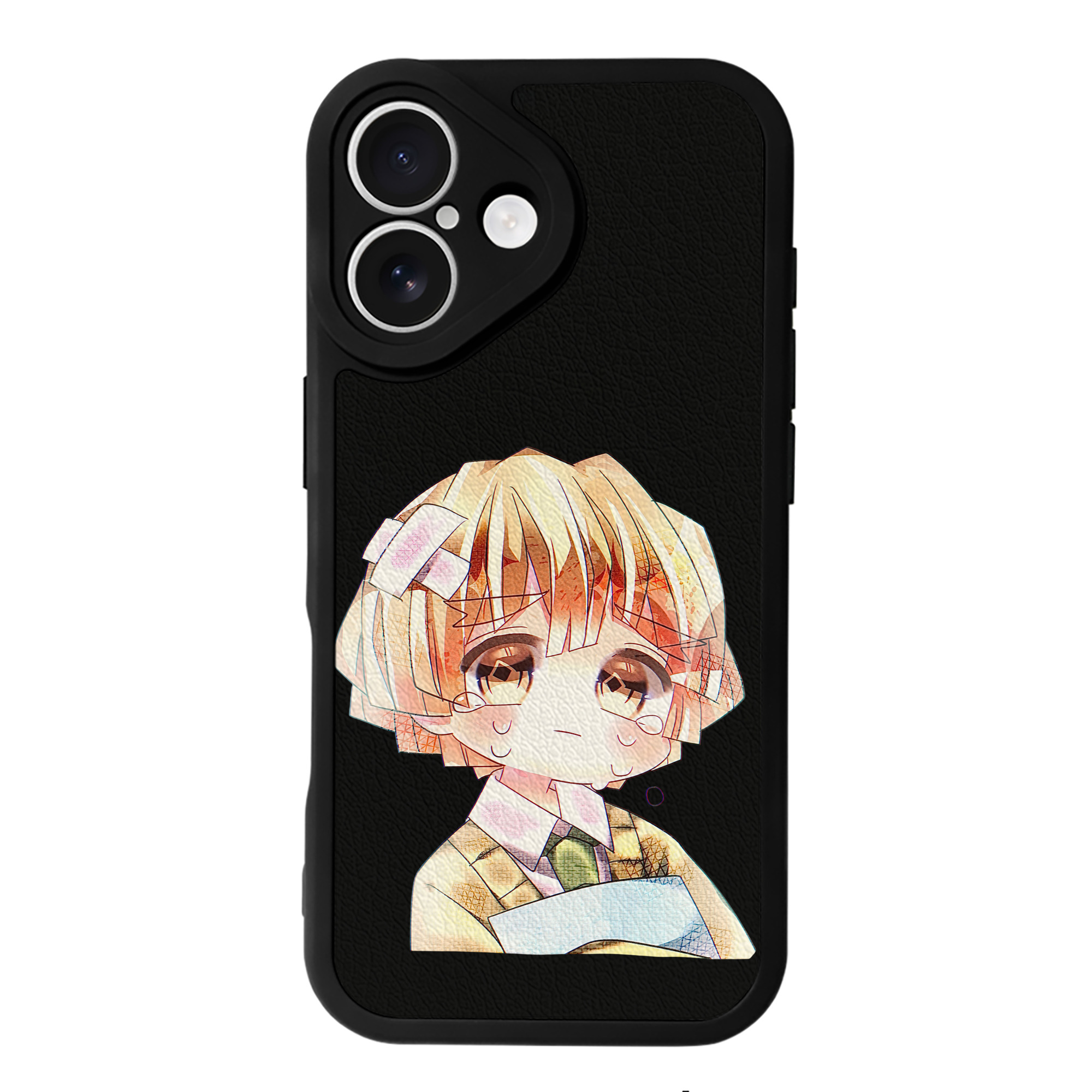 （画像用） 鬼滅の刃（きめつのやいば）我妻 善逸／あがつま ぜんいつ Agatsuma Zenitsu 【iPhone 16シリーズ対応】シリコンスマホケース（レザー調） 材質：シリコン